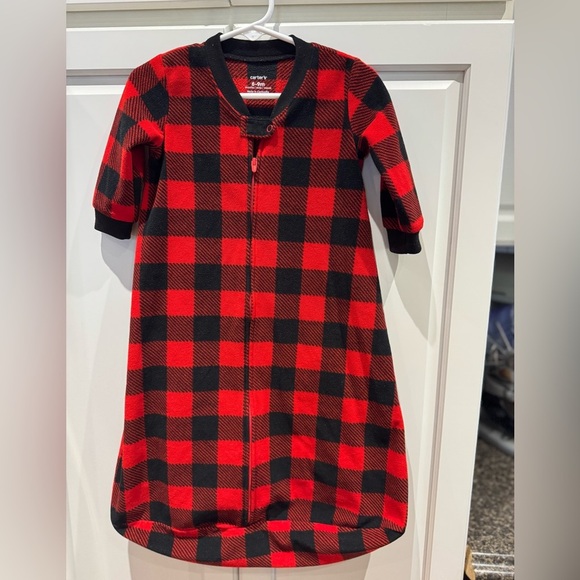 Carter's Kids Red and Black Checkered Sleep Sack - Picture 1 of 2